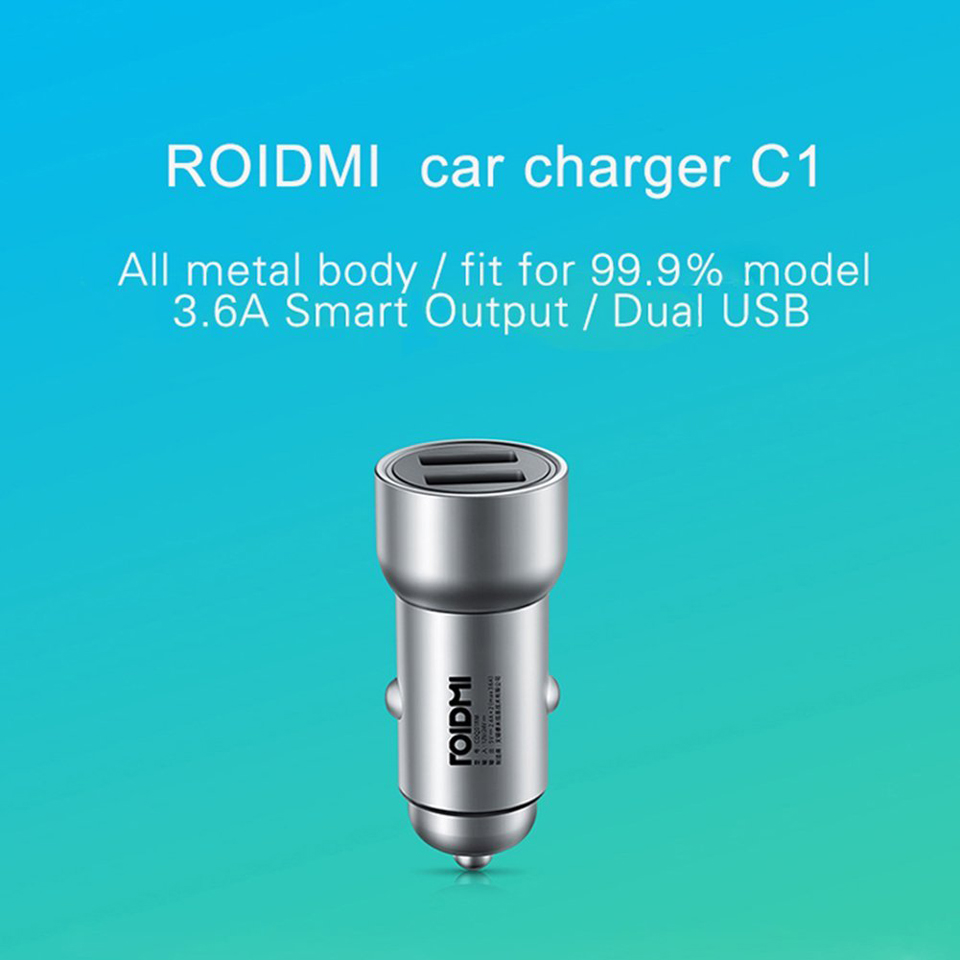 Автомобильное зарядное устройство RoidMi Car Charger