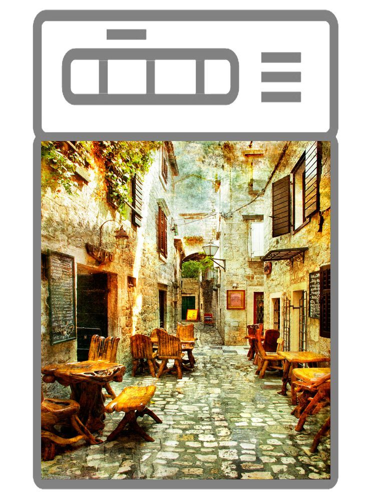 Наклейка на кухню и технику - Старые улочки Греции 1. Купить