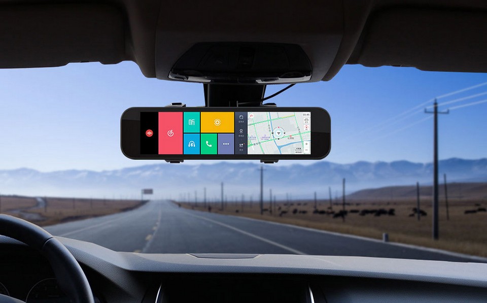 xiaomi-70-steps-smart-rearview-mirror-black IN CAR