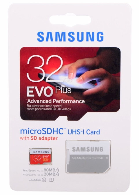 Карта памяти microSD 32Gb SAMSUNG EVO UHS-I CLASS 10 + адаптер SD [MB-MC32DA/RU]