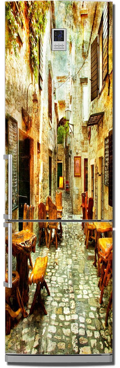 Old streets of Greece 1 | Self Adhesive Sticker Wall Fridge, Kitchen Decor X-Decor