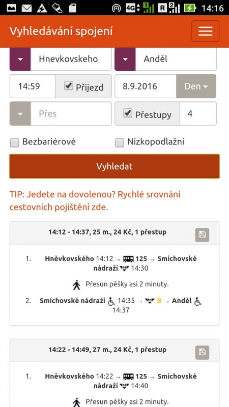 Общественный транспорт в Праге