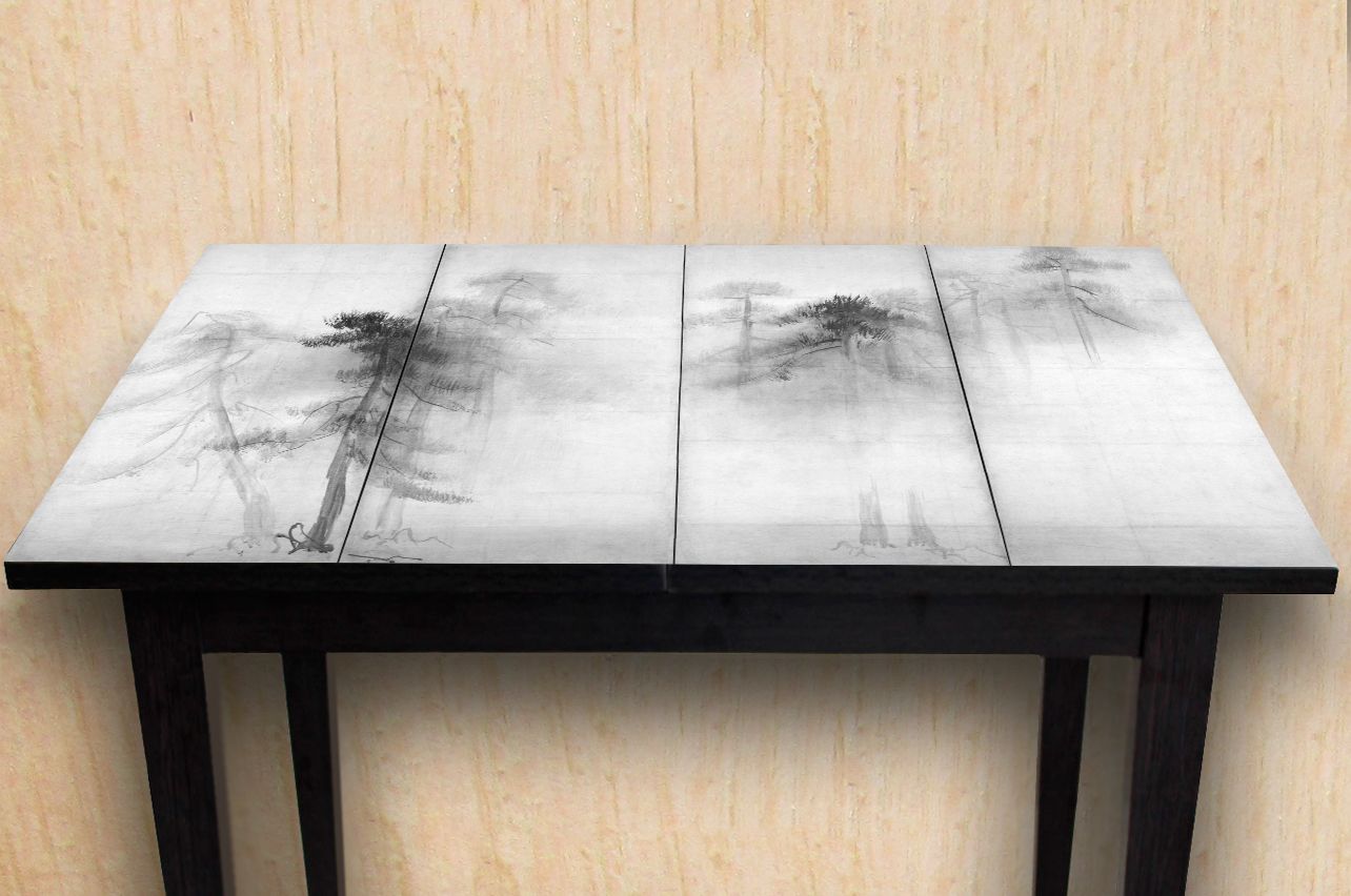 Наклейка на стол - Сосновый лес | Купить фотопечать на стол в магазине Интерьерные наклейки