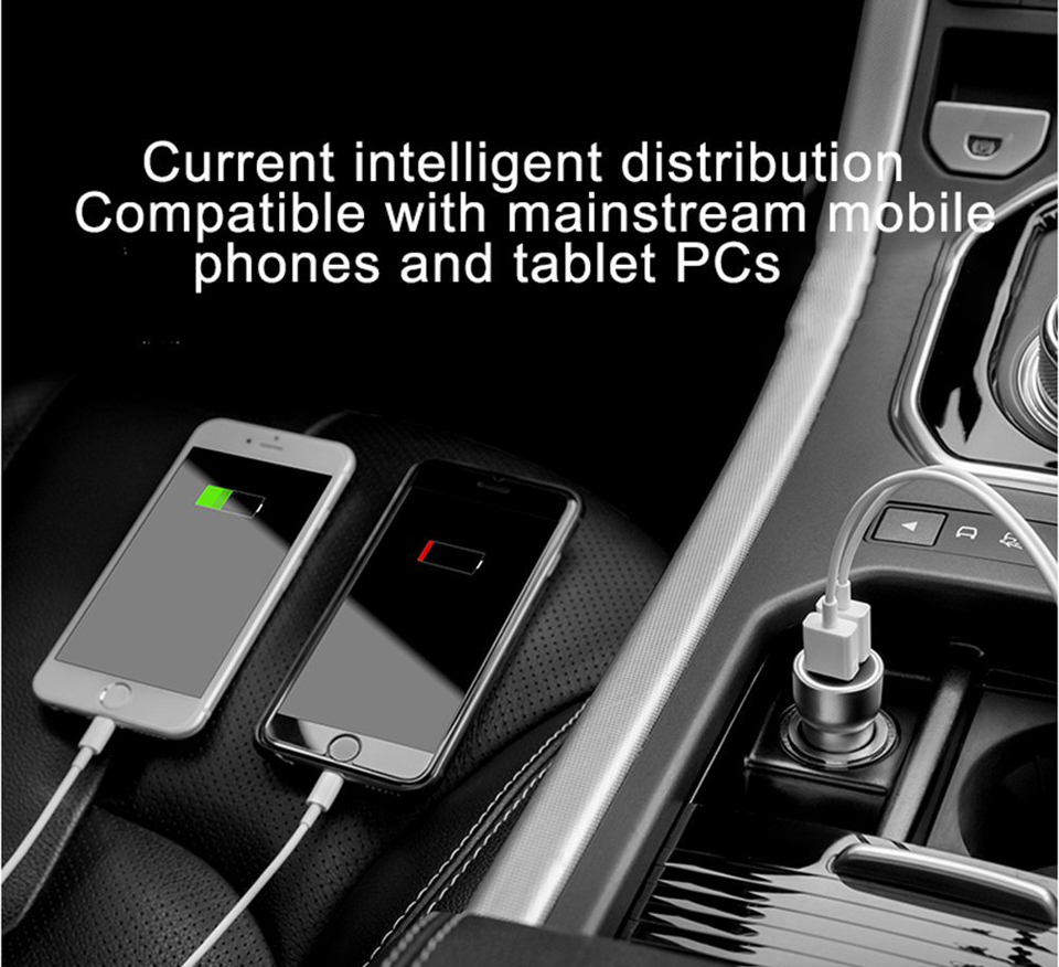 Автомобильное зарядное устройство RoidMi Car Charger цельнометаллический корпус