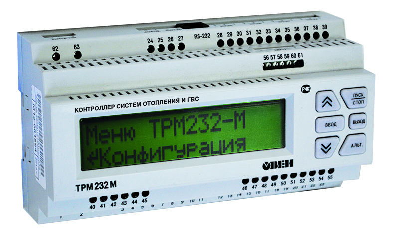 Контроллер для одно- и двухконтурных систем отопления и ГВС ОВЕН ТРМ232