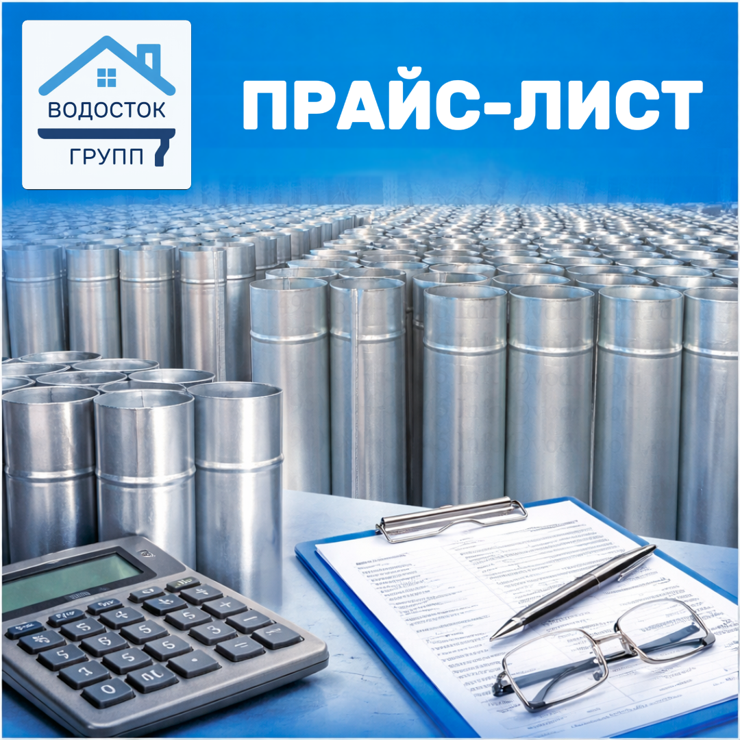 Водостоки оцинкованные — актуальный прайс 2026 год