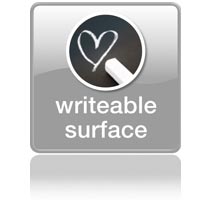 Kitchen scale: writeable surface Kitchen scale: writeable surface