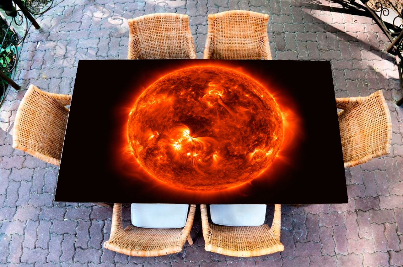 Наклейка на стол - Солнце | Купить фотопечать на стол в магазине Интерьерные наклейки