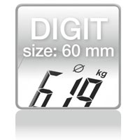 Piktogramm: Digit size 60 mm Piktogramm: Digit size 60 mm