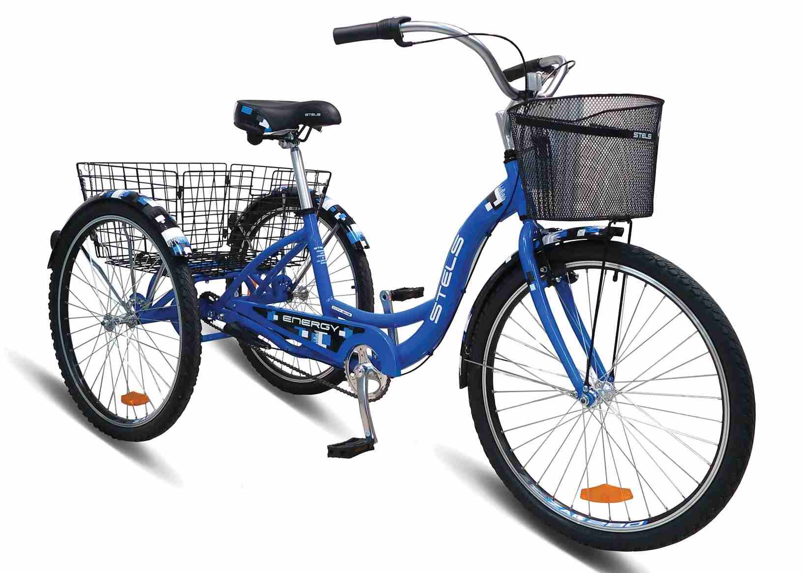 Взрослый трехколесный велосипед с корзиной фото