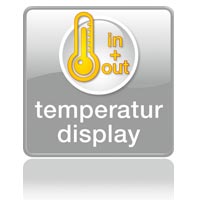 Temperature display - in and out Temperature display - in and out