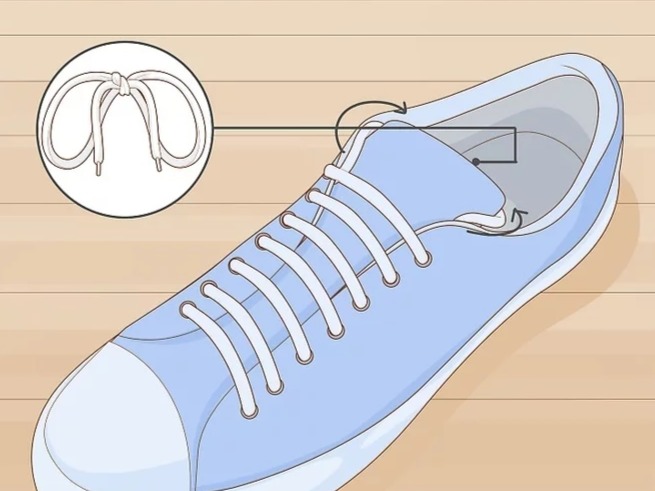 Как спрятать шнурки